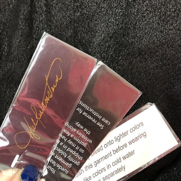 Hal Rubenstein Black Genuine Suede Leather Knit Moto Jacket Asymmetrical Size M - Picture 4 of 9